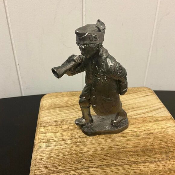 Vintage 1996 Pewter By Ricker Military Bugle Boy Michael Ricker Pewter With COA - Picture 2 of 7